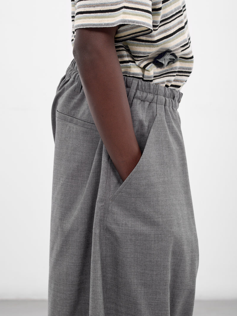 Gray Wool Baggy Balloon Shorts (26SS-P-14-GREY)