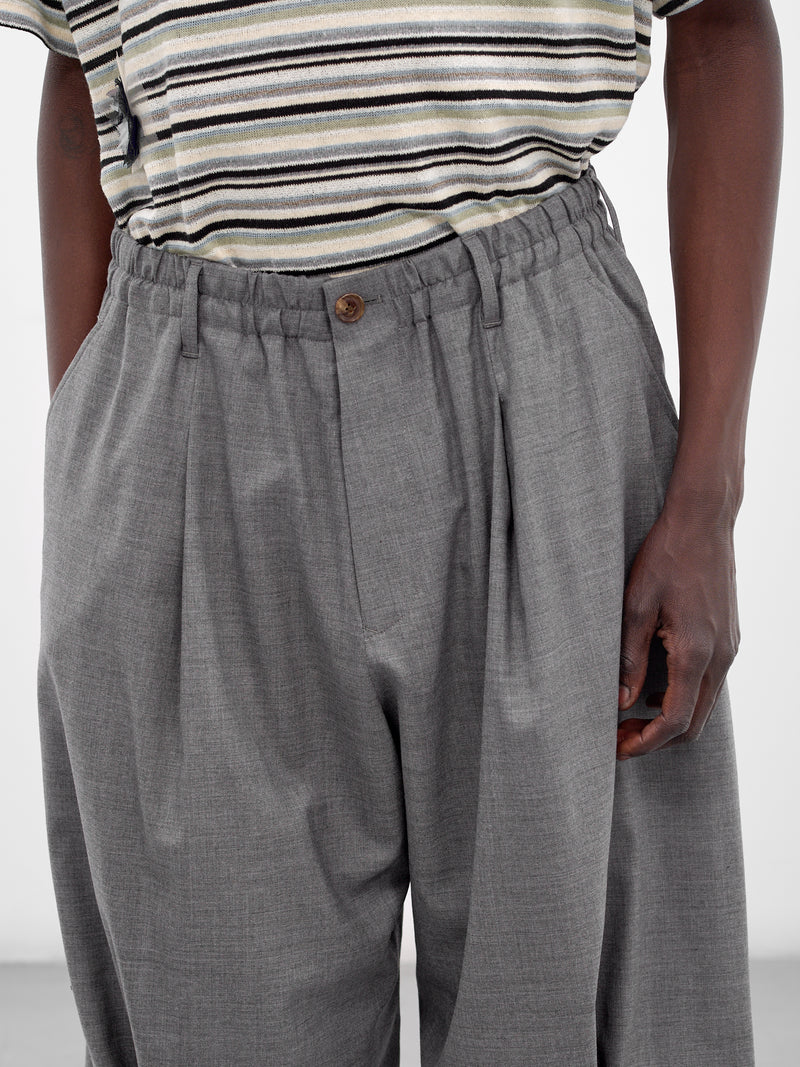 Gray Wool Baggy Balloon Shorts (26SS-P-14-GREY)
