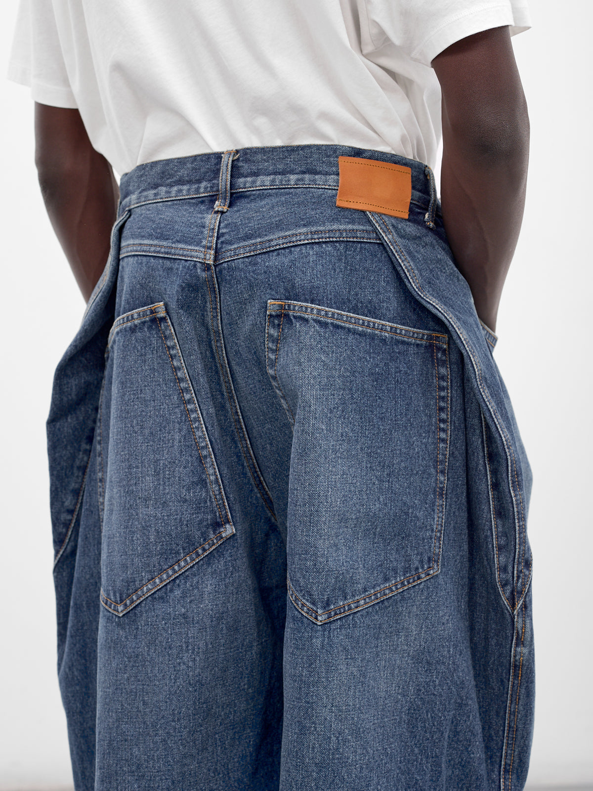 Indigo Baggy Denim Pleated Shorts (26SS-P-15-INDIGO)