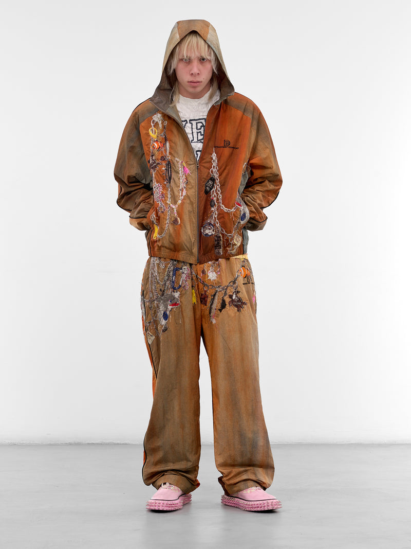 Trompe L'oeil Embroidered Track Jacket (26SS22BL252-BROWN)