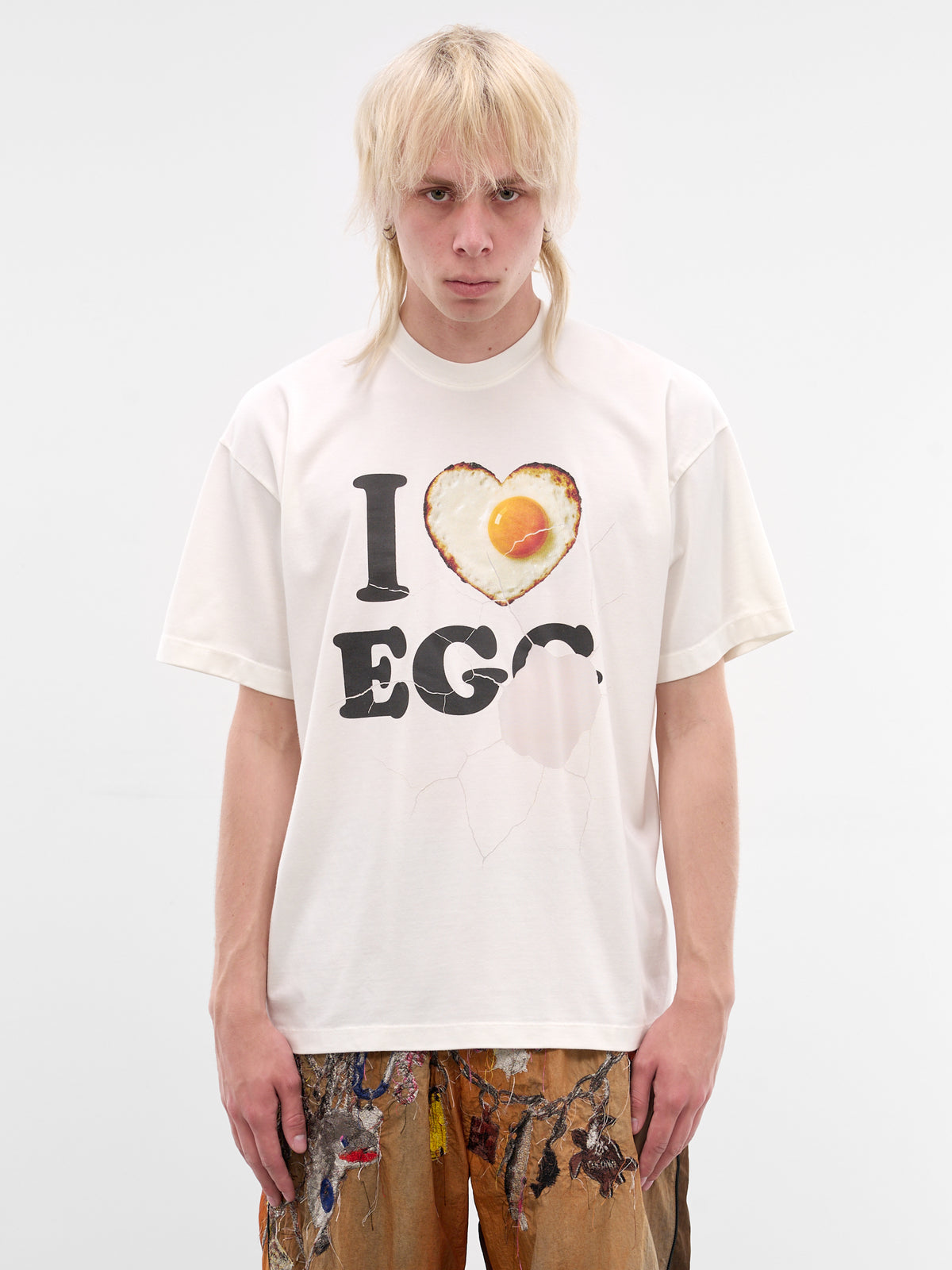 White I <3 Egg Graphic Tee (26SS33CS428-WHITE)