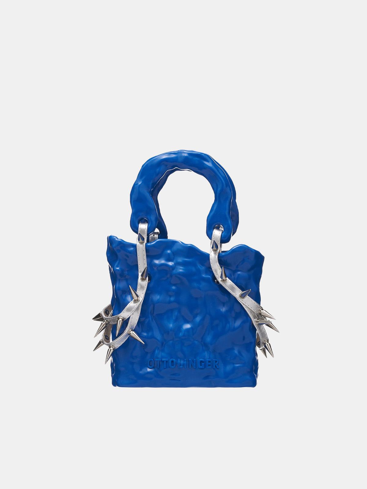 Ceramic Stud Bag (2700125-BLUE-SILVER)