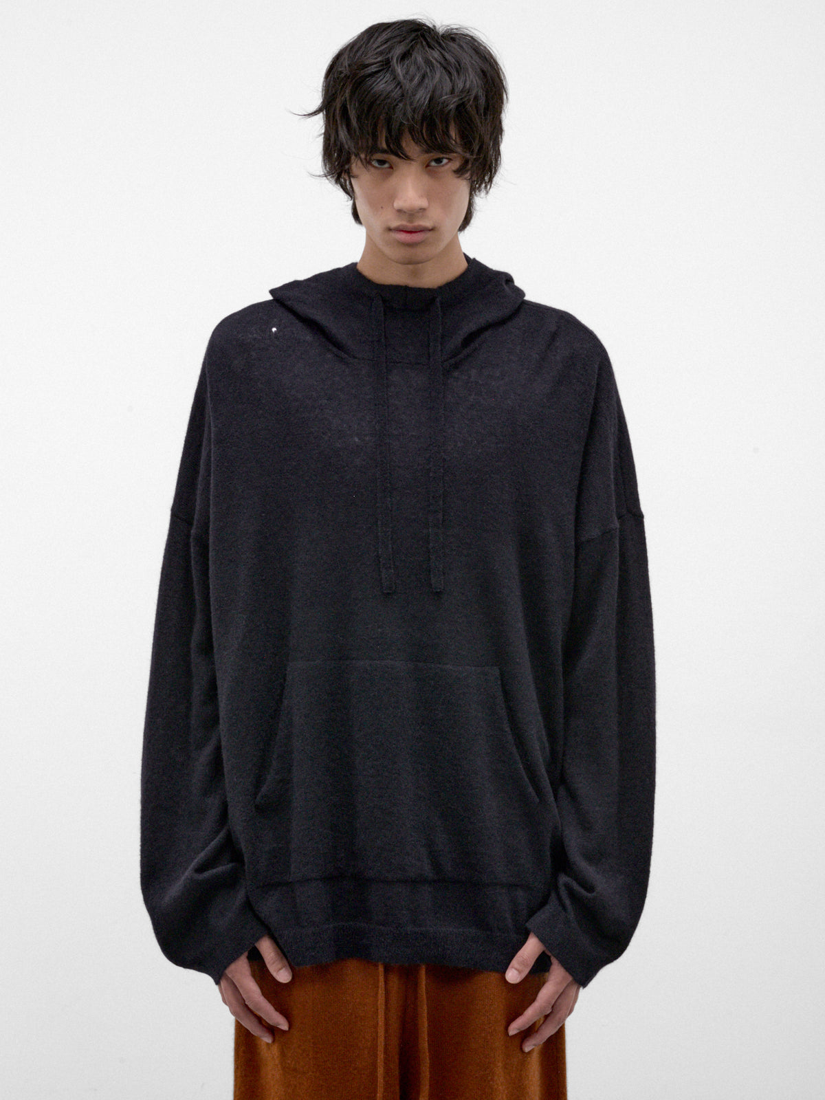 Night Alpaca-Wool Knit Hoodie (27FK060-NIGHT)