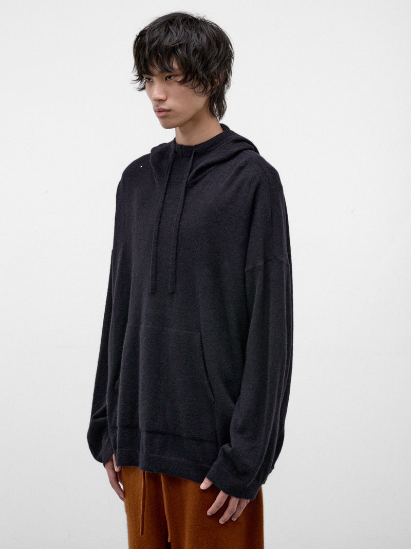 Night Alpaca-Wool Knit Hoodie (27FK060-NIGHT)