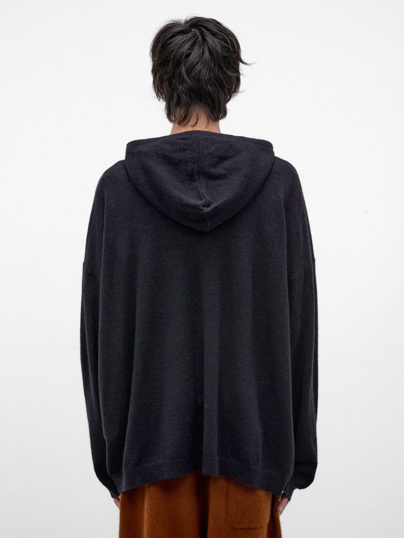 Night Alpaca-Wool Knit Hoodie (27FK060-NIGHT)