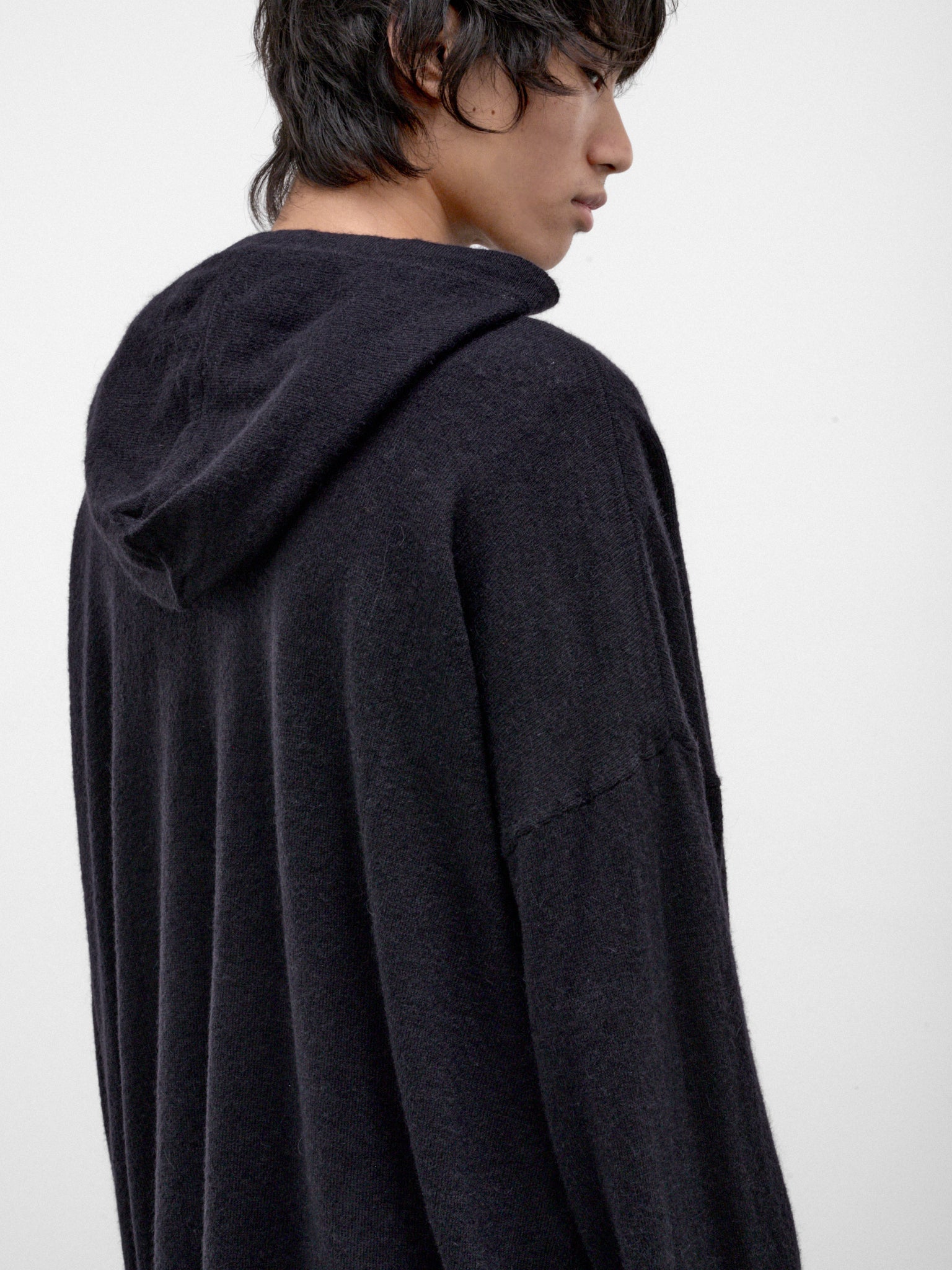 Night Alpaca-Wool Knit Hoodie (27FK060-NIGHT)