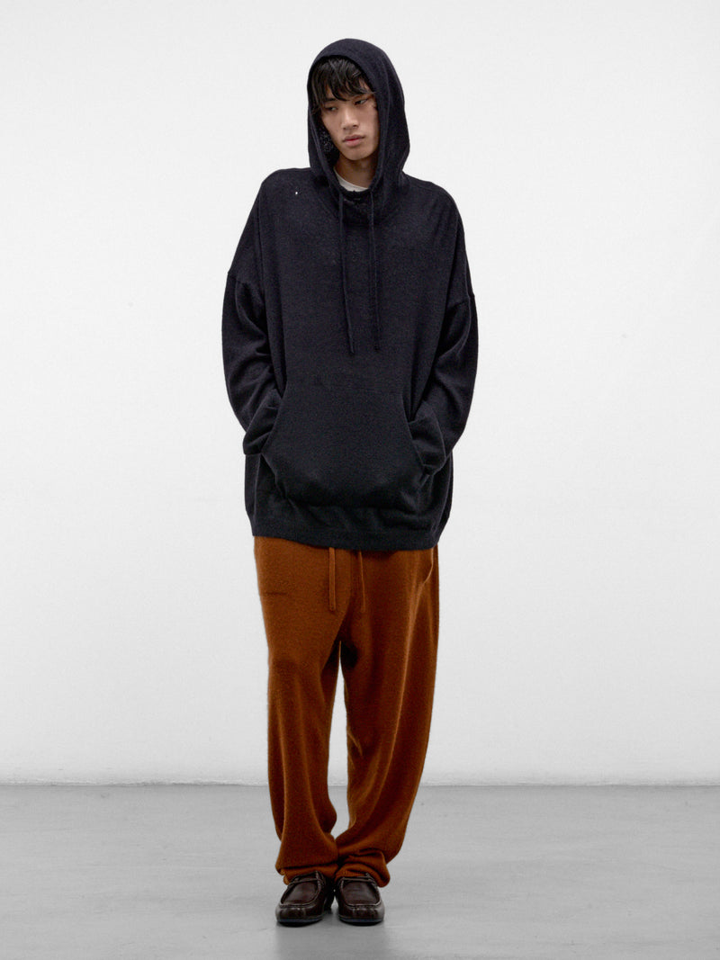 Night Alpaca-Wool Knit Hoodie (27FK060-NIGHT)
