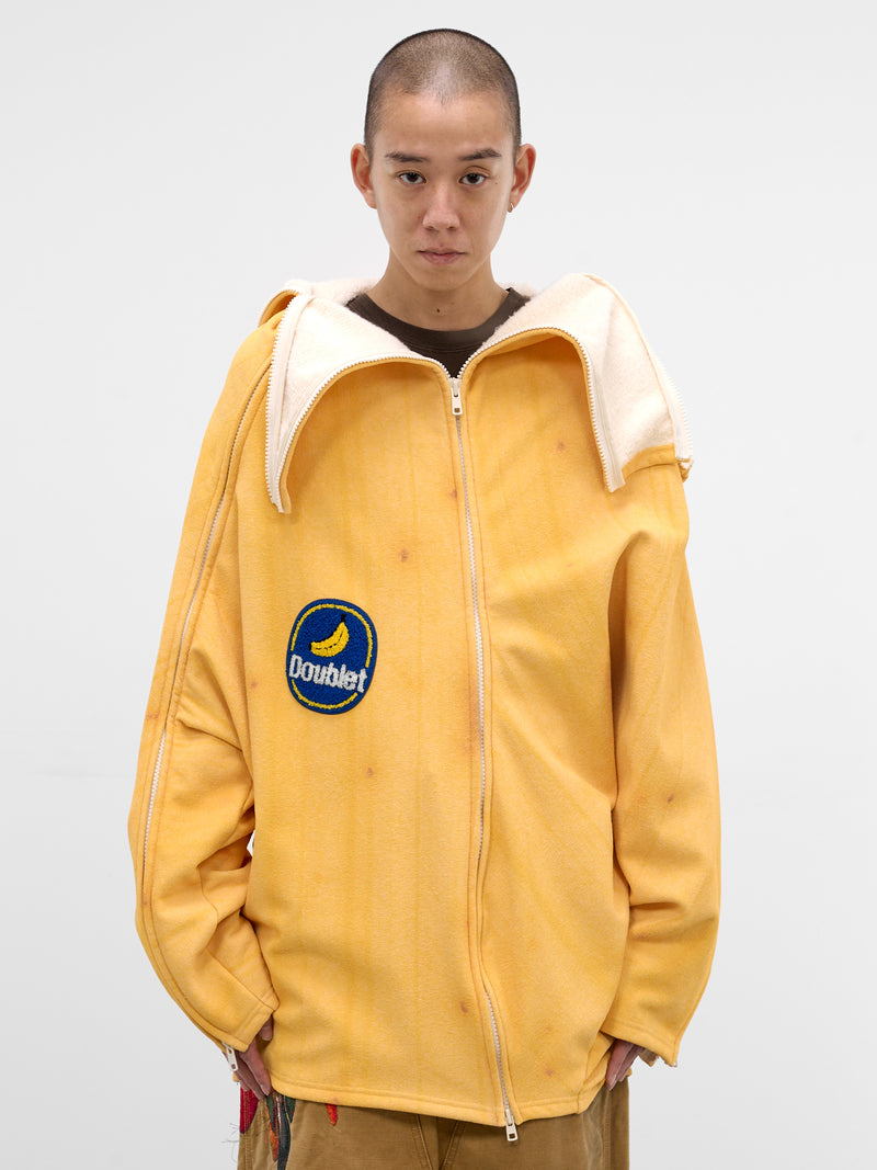 Yellow Banana Peel Zip Hoodie (28CS422-YELLOW)