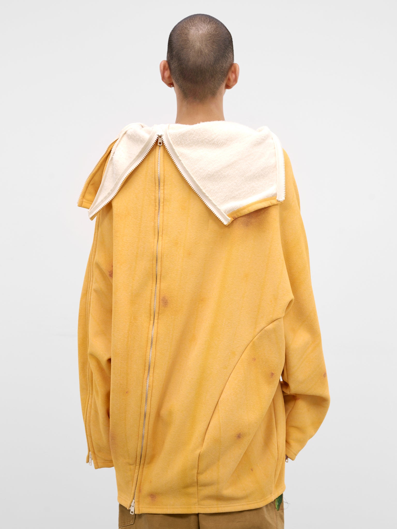 Yellow Banana Peel Zip Hoodie (28CS422-YELLOW)