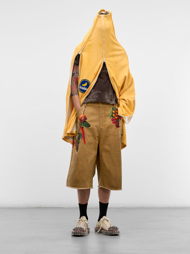 Yellow Banana Peel Zip Hoodie (28CS422-YELLOW)