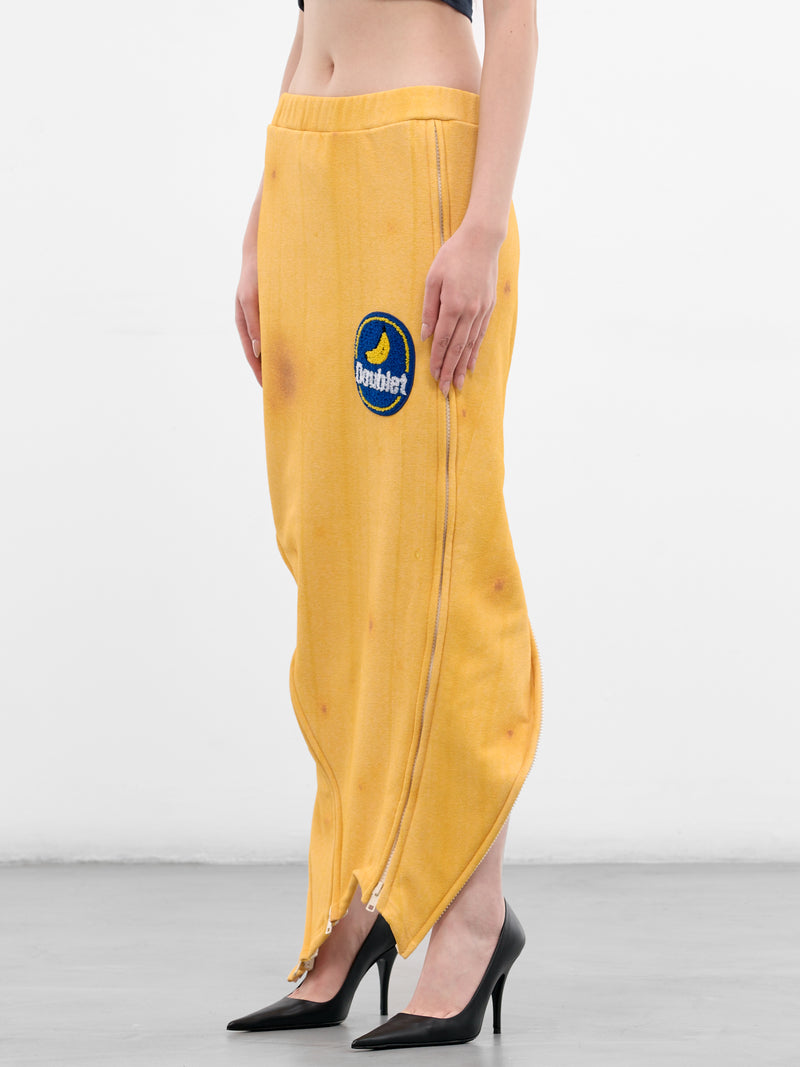 Trompe L'oeil Banana Maxi Skirt (28SK14-YELLOW)