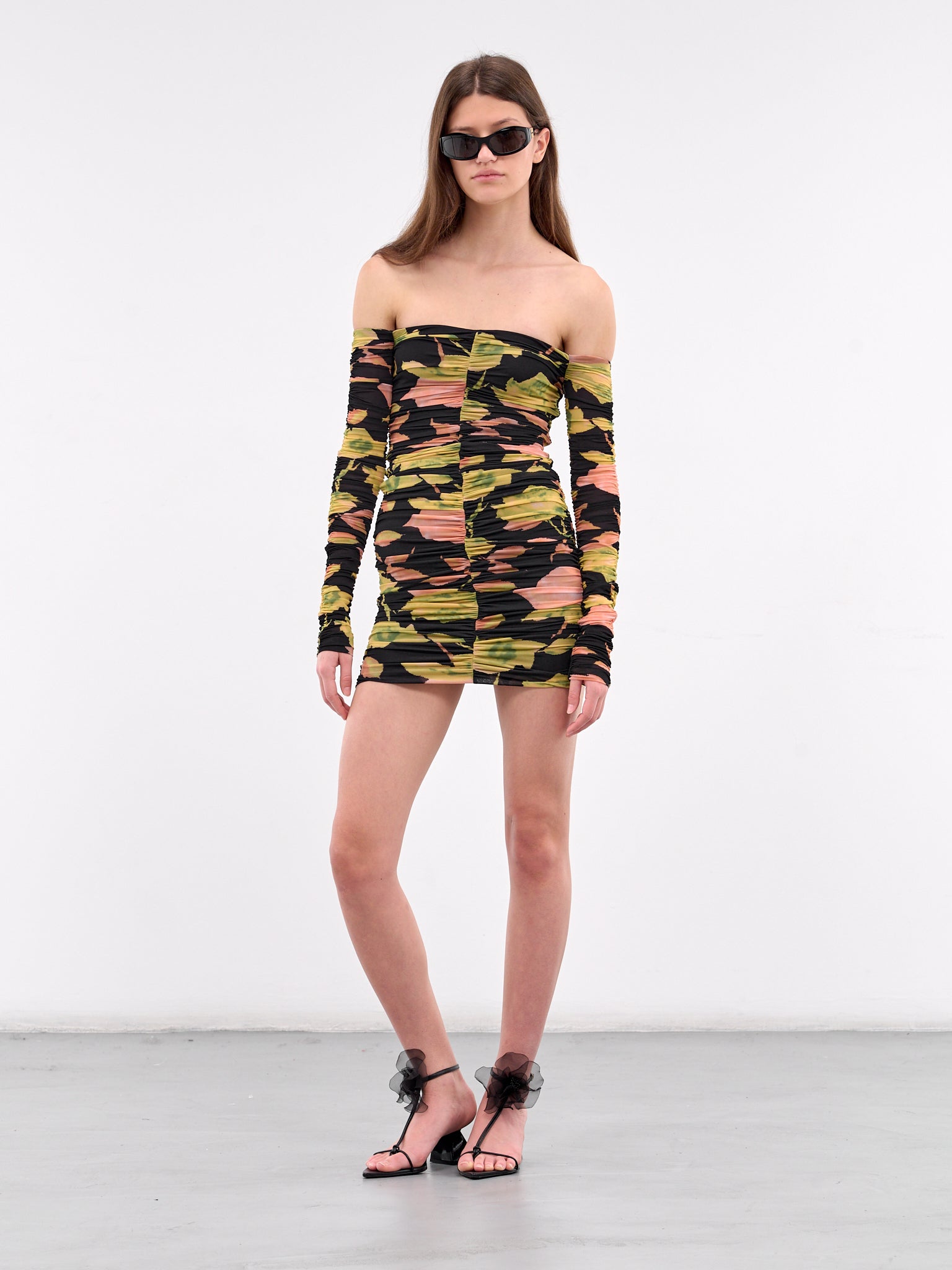 Blumarine Woman Mini Dress Jersey With Floral Print Black 40 Blumarine Woman Mini Dress Jersey With Floral Print Black 40