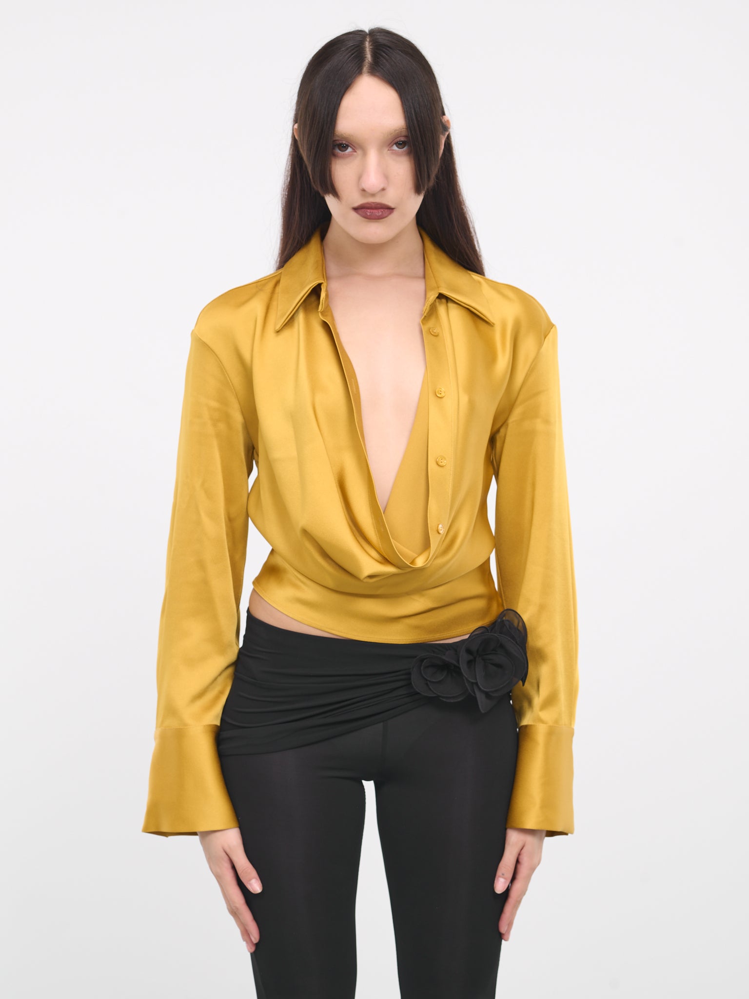 Satin Blouse (2C243A-N0504-HONEY)