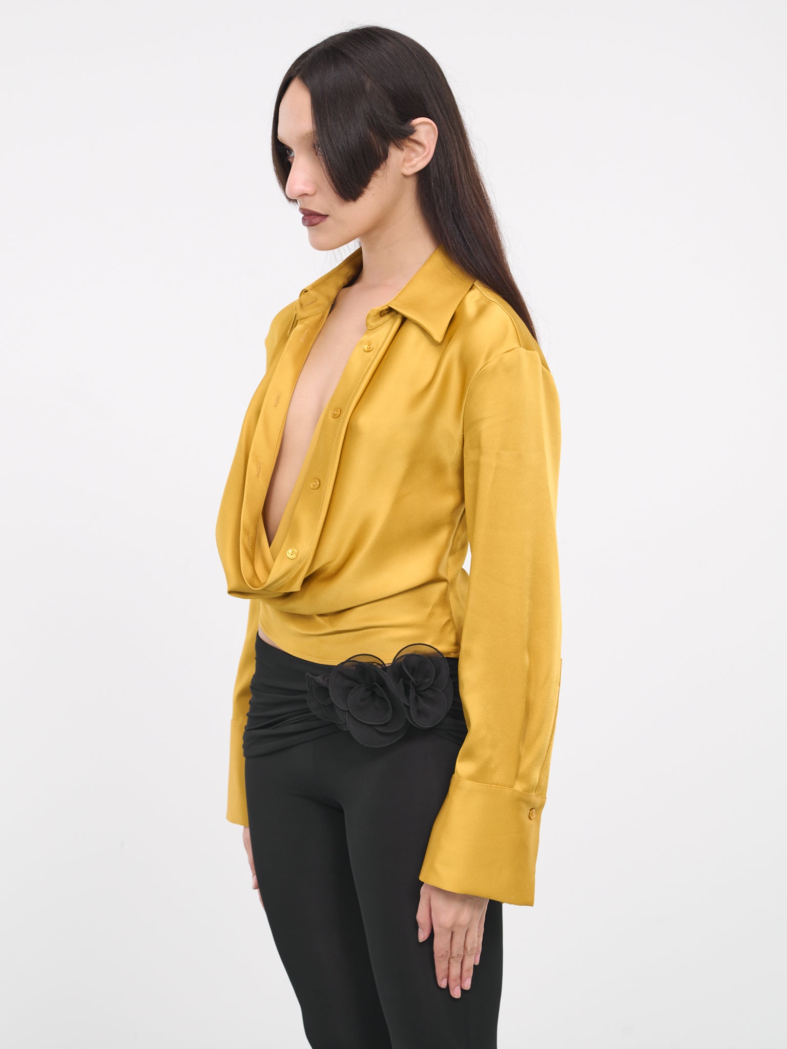 Satin Blouse (2C243A-N0504-HONEY)