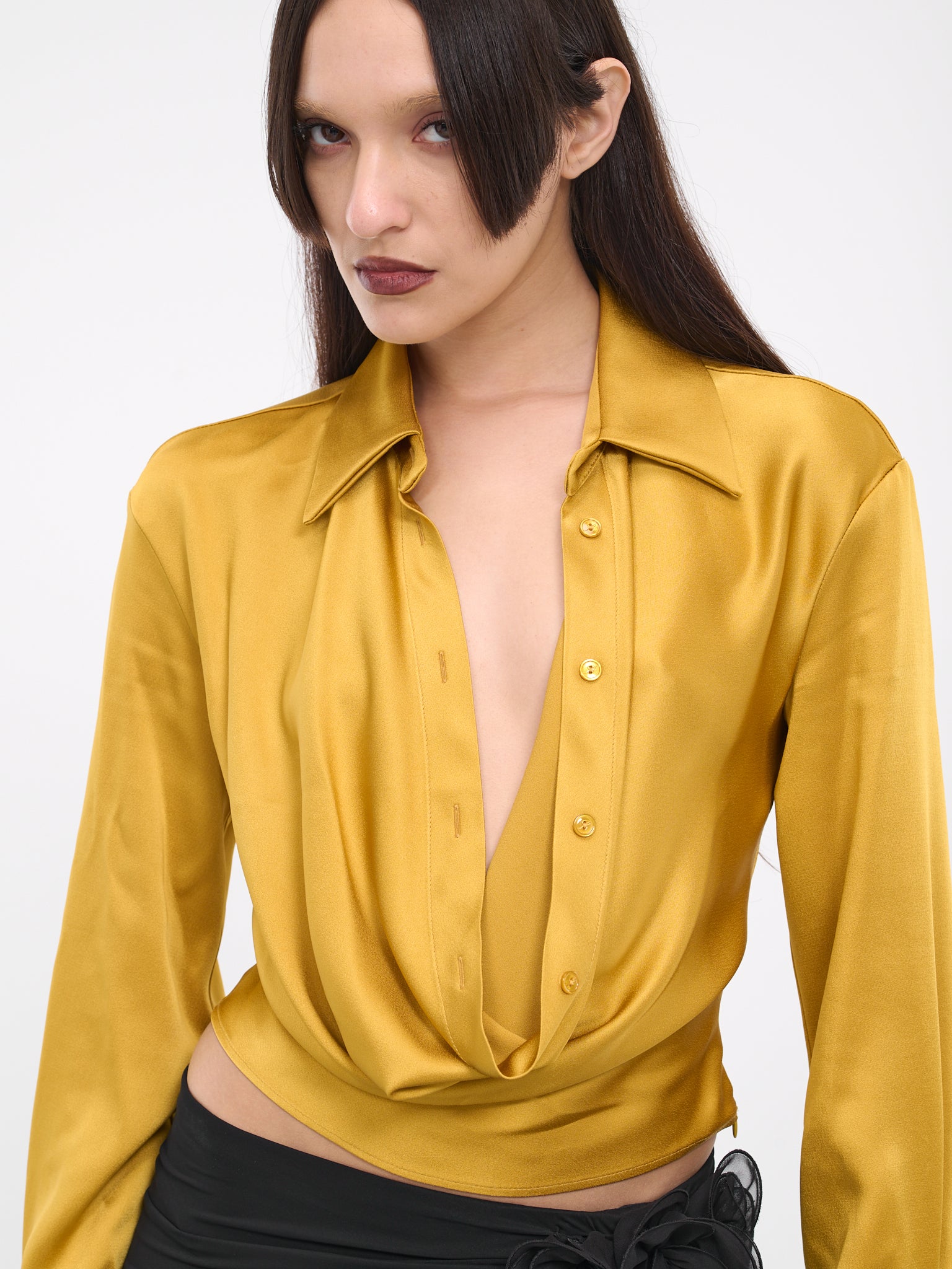 Satin Blouse (2C243A-N0504-HONEY)