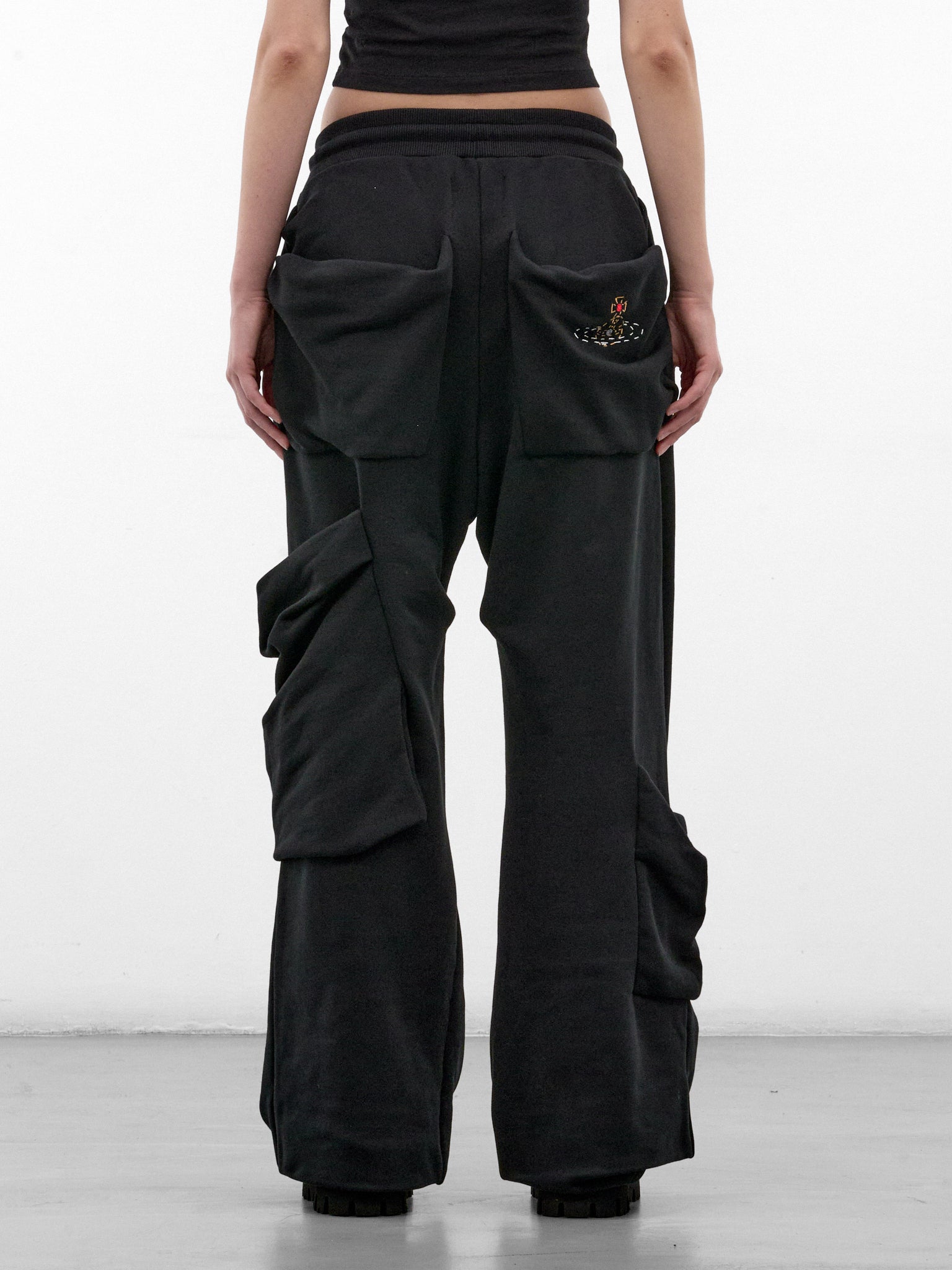 Black Cotton Achilles Cargo Sweatpants (2J01000F-J00AS-BLACK_