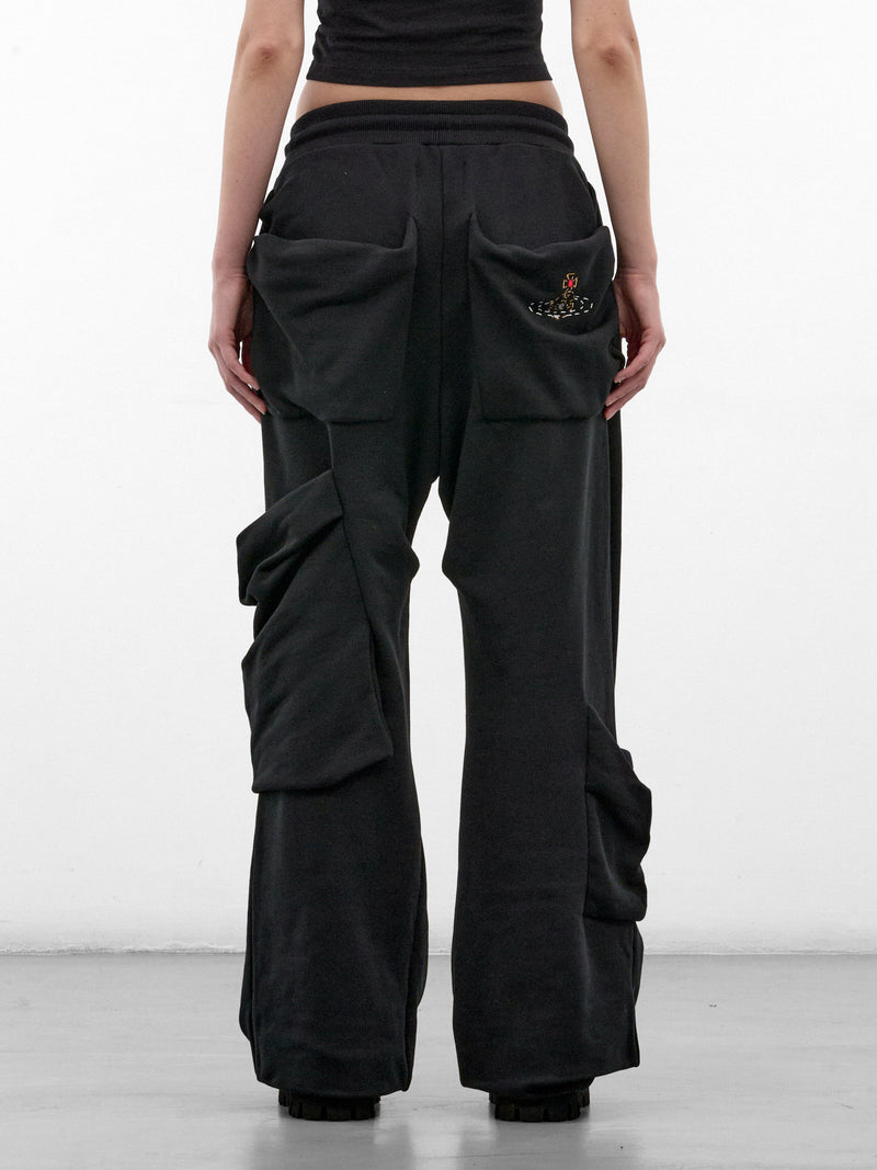 Black Cotton Achilles Cargo Sweatpants (2J01000F-J00AS-BLACK_