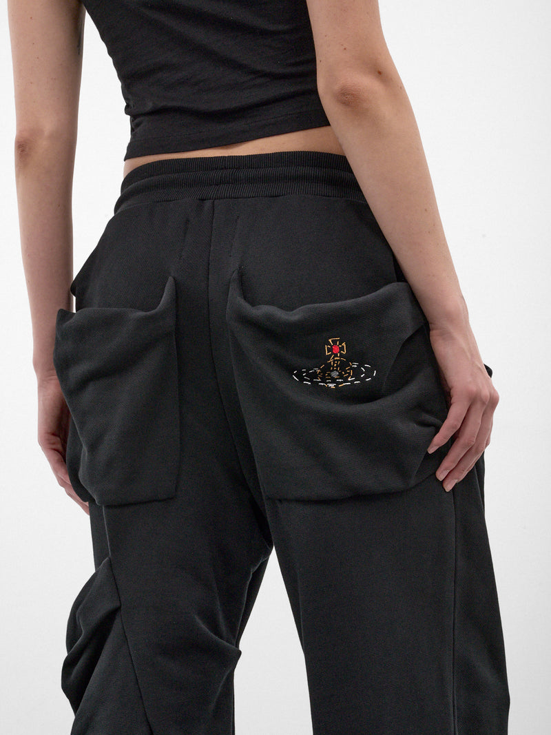Black Cotton Achilles Cargo Sweatpants (2J01000F-J00AS-BLACK_