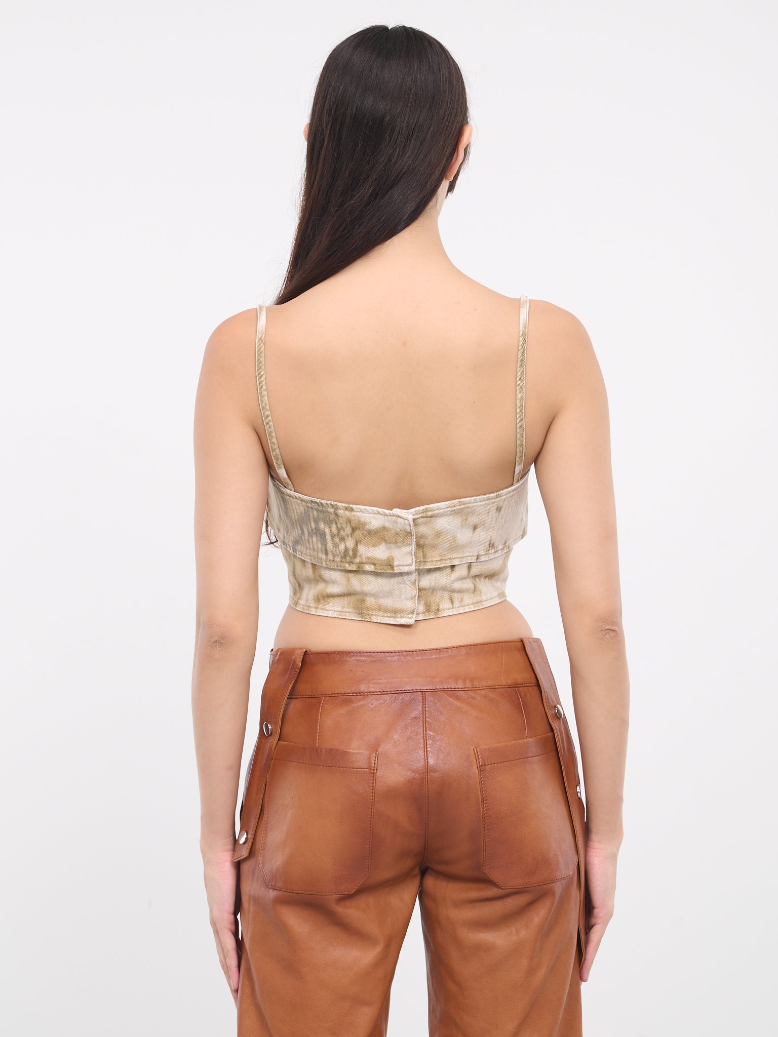 Camouflage Chiné Crossed Top (2J137A-T5769-TAUPE-GREY)