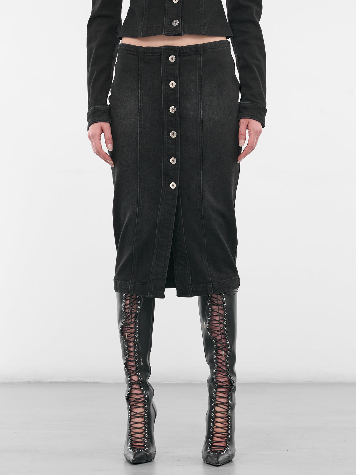 Black Midi Penci Skirt (2J223A-N0990-BLACK)