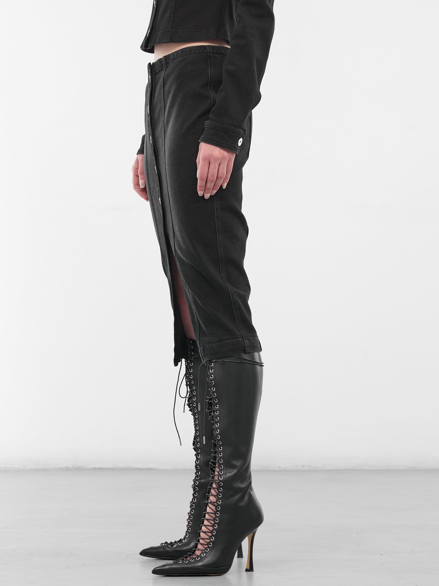 Black Midi Penci Skirt (2J223A-N0990-BLACK)