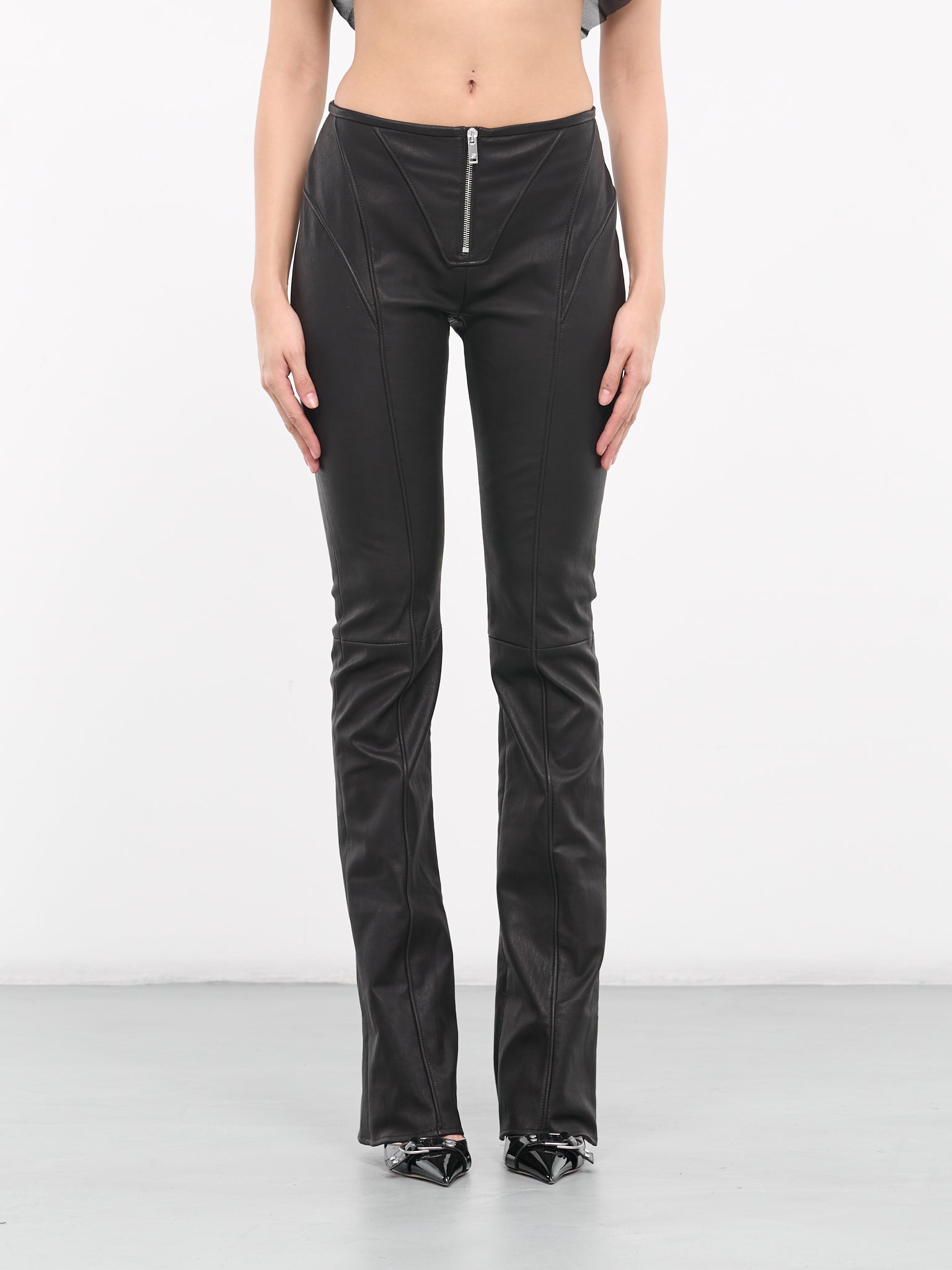 Nappa Leather Slim Trousers (2L046A-N0990-BLACK)