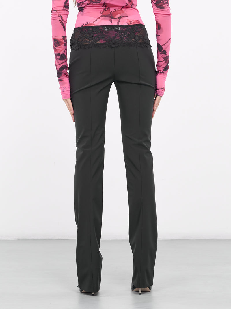 Lace Flounce Pants (2P115A-N0990-BLACK)