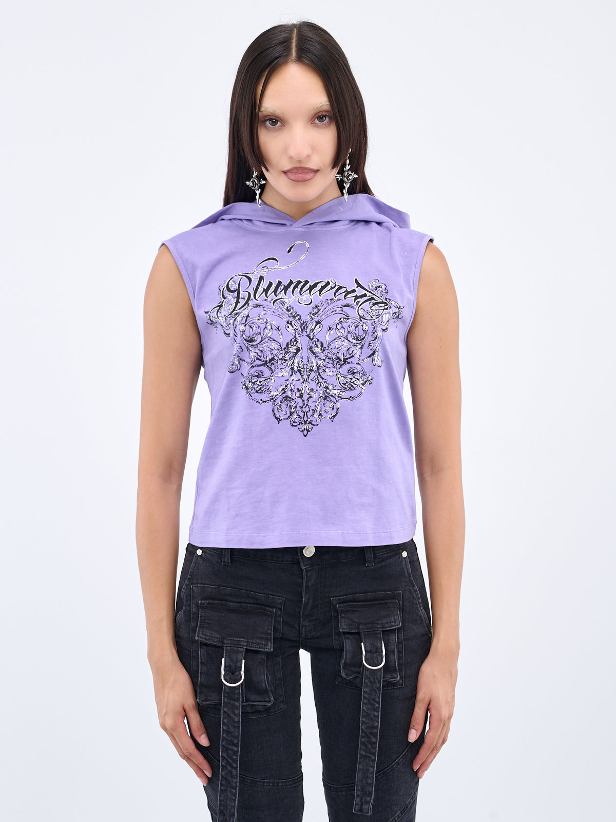 BLUMARINE Hooded Graphic Tank | H.Lorenzo - front