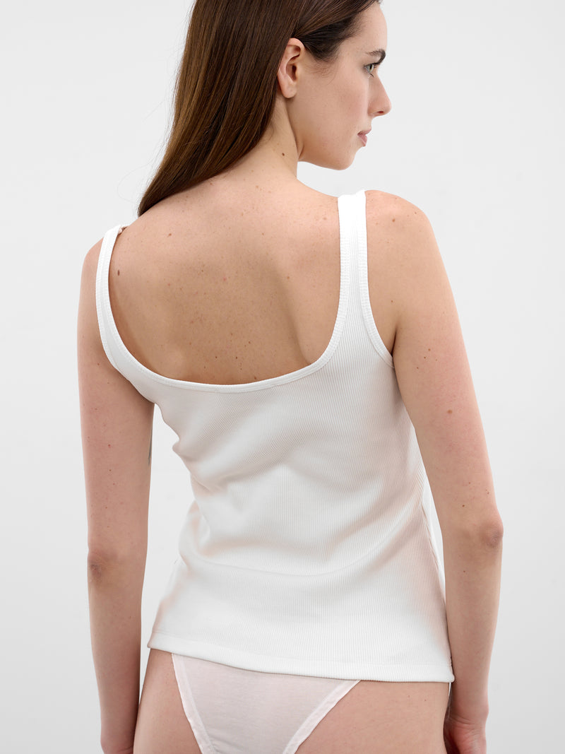 White Dolphin Graphic Rhinestone Tank (2T121A-N0103-NATURAL-WHITE)