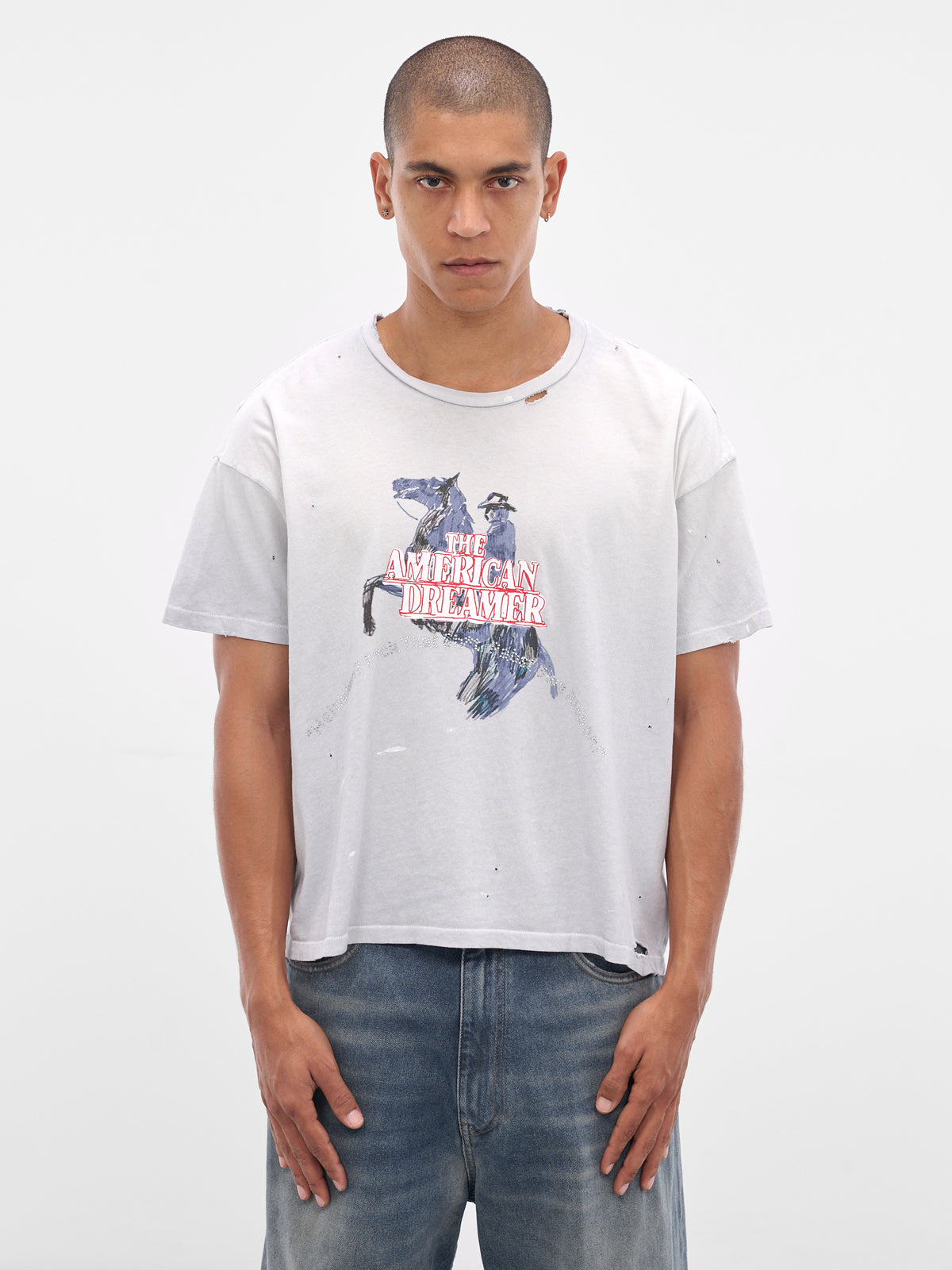 Blue 'American Dreamer' Boxy Tee (2U0011Q3009BBY-BABY-BLUE)