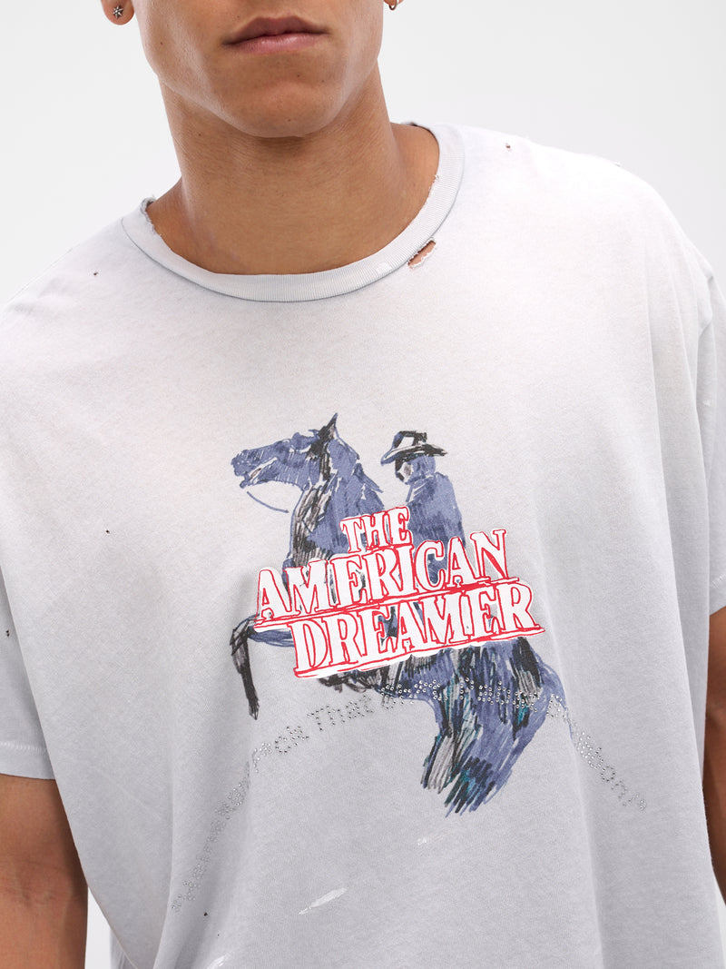 Blue 'American Dreamer' Boxy Tee (2U0011Q3009BBY-BABY-BLUE)