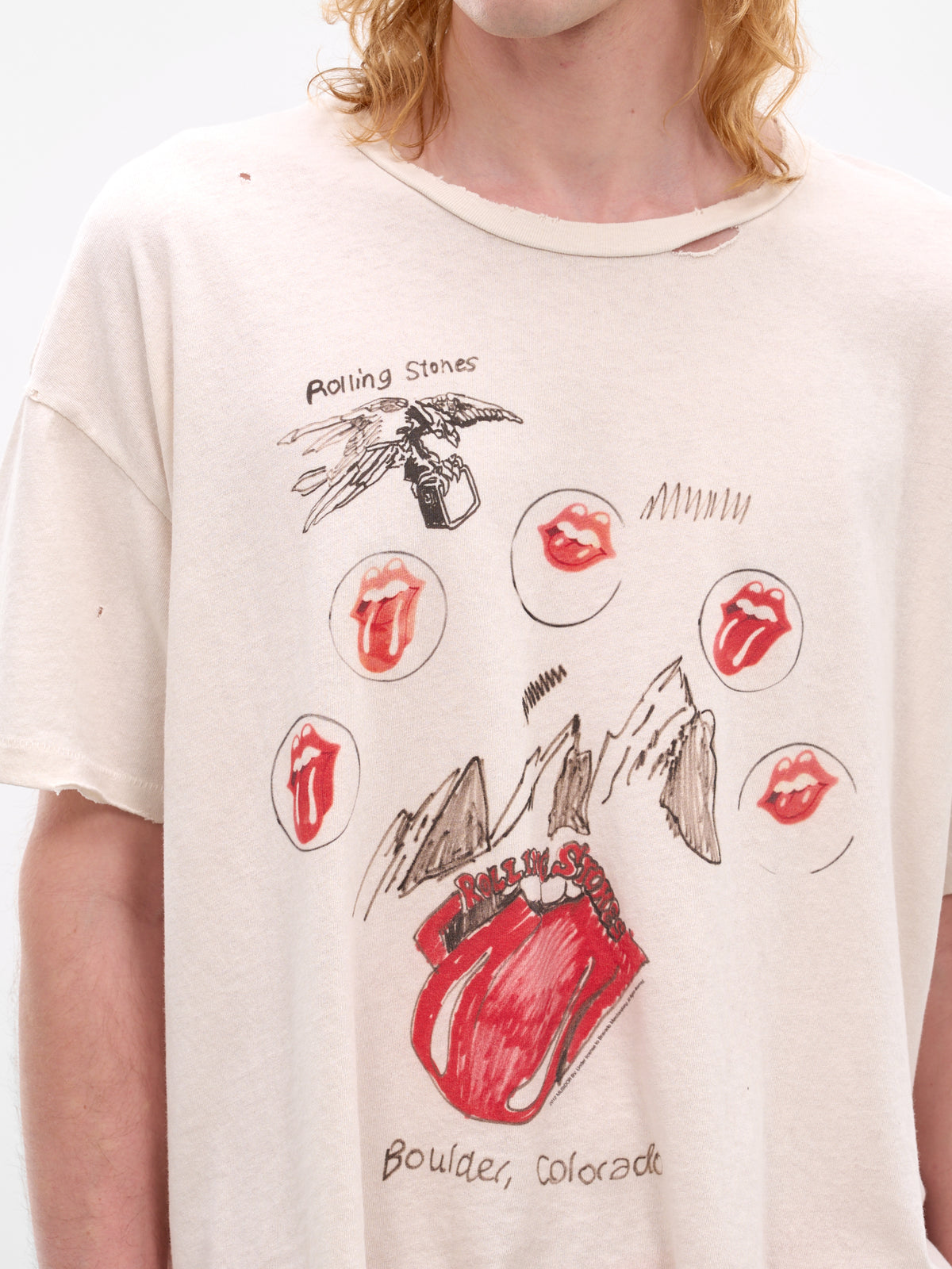 Paly x Rolling Stones Red Rocks Tee (2U004Q2021VWT-CREAM)