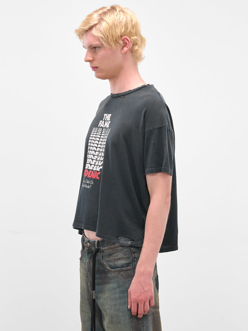 Black 'Fame Epidemic' Graphic Tee (F2U004Q3009VBK-BLACK)