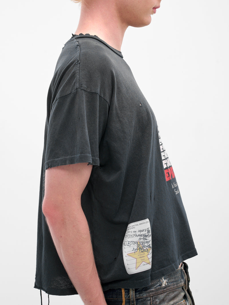 Black 'Fame Epidemic' Graphic Tee (F2U004Q3009VBK-BLACK)