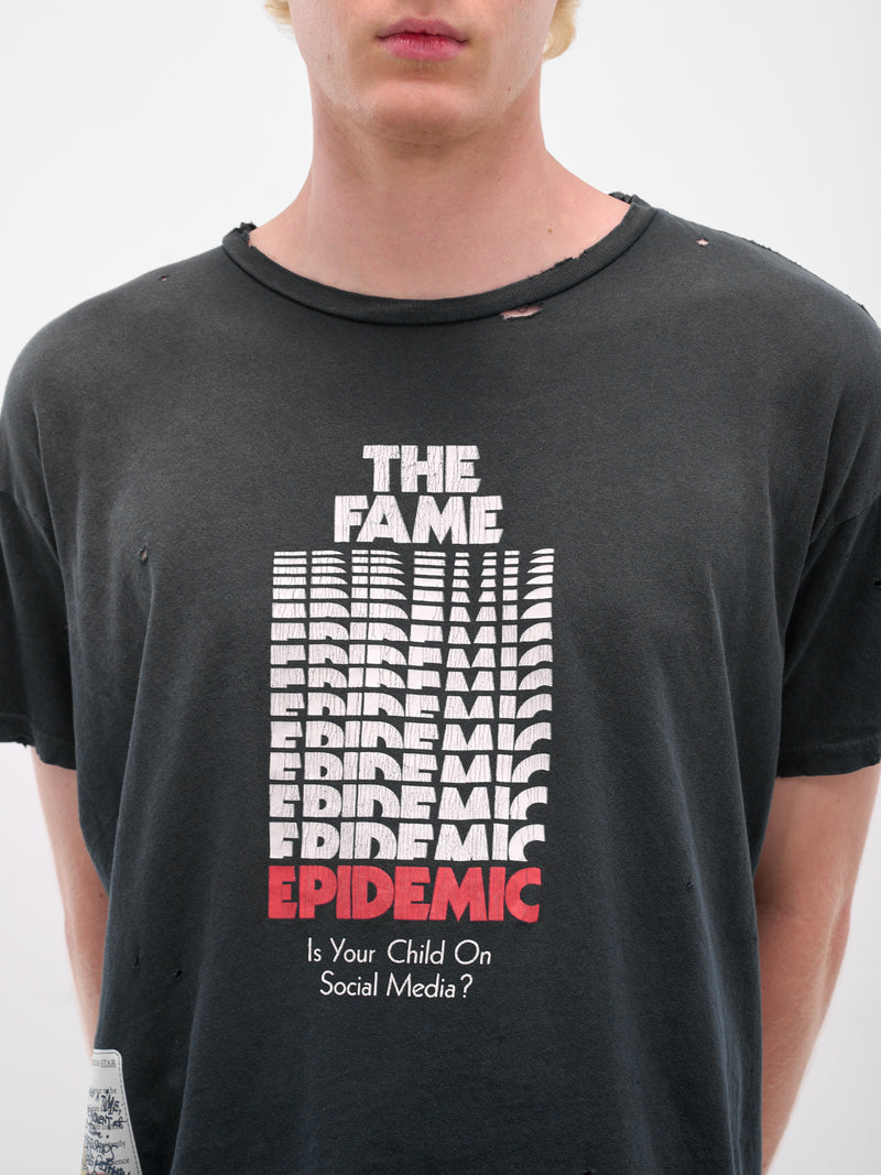 Black 'Fame Epidemic' Graphic Tee (F2U004Q3009VBK-BLACK)