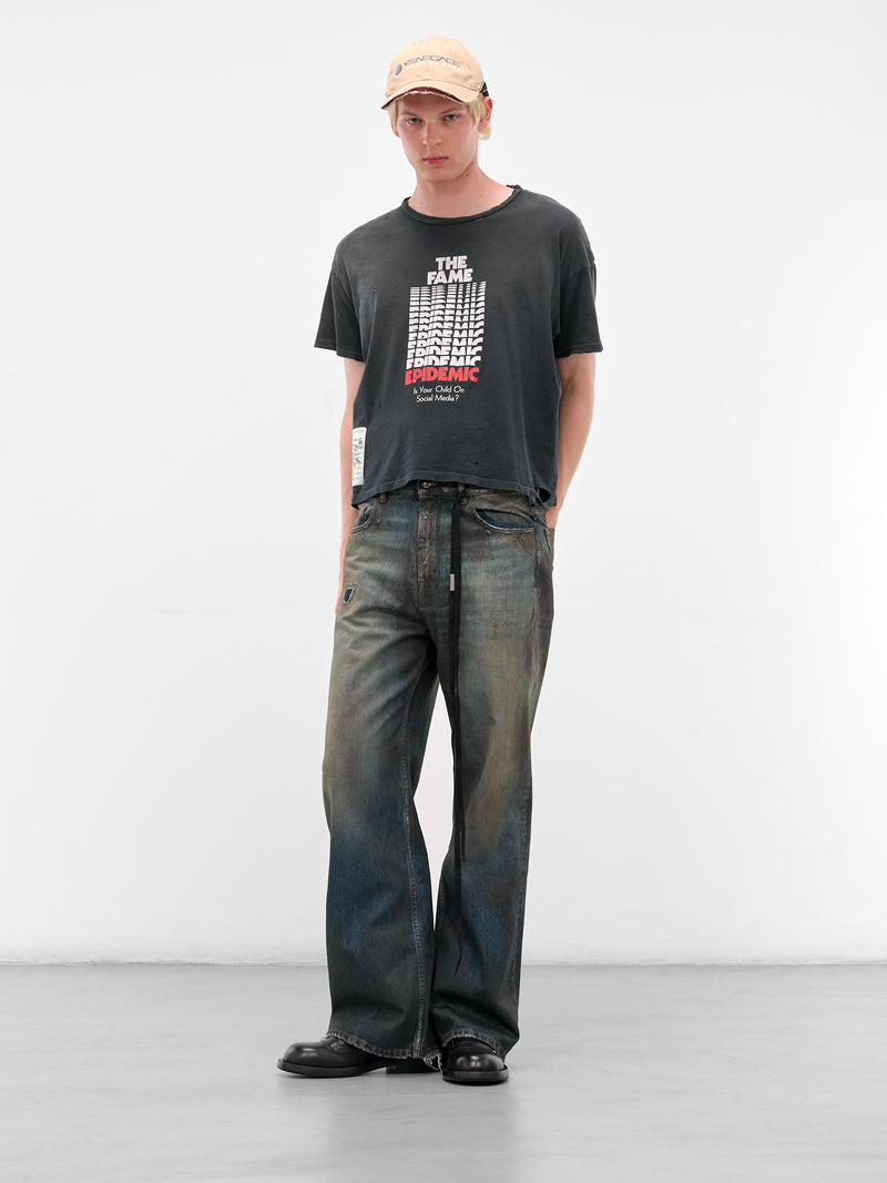 Black 'Fame Epidemic' Graphic Tee (F2U004Q3009VBK-BLACK)