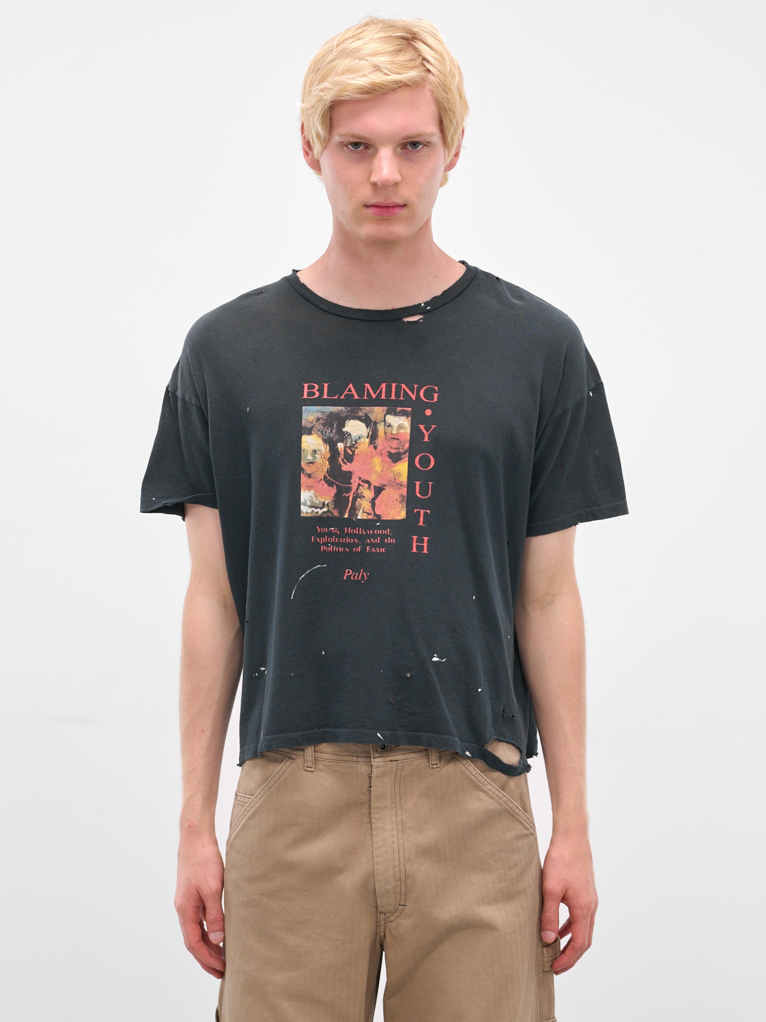 Black 'Blaming Youth' Graphic Tee (2U007Q3009VBK-BLACK)