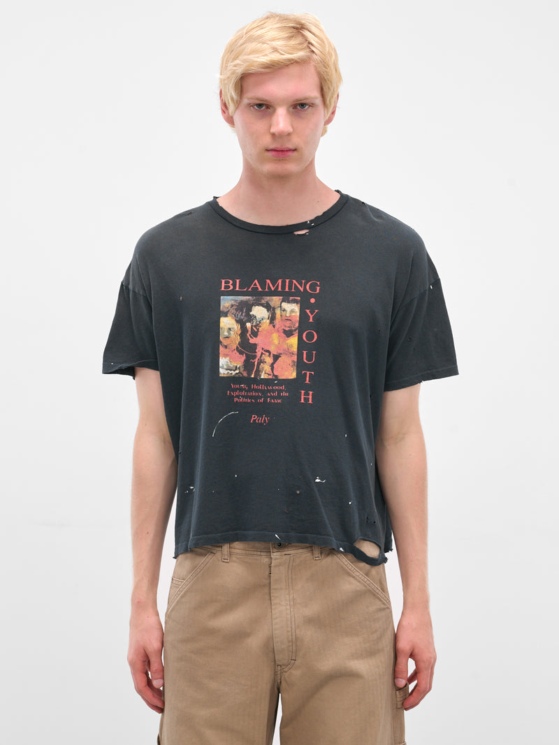 Black 'Blaming Youth' Graphic Tee (2U007Q3009VBK-BLACK)