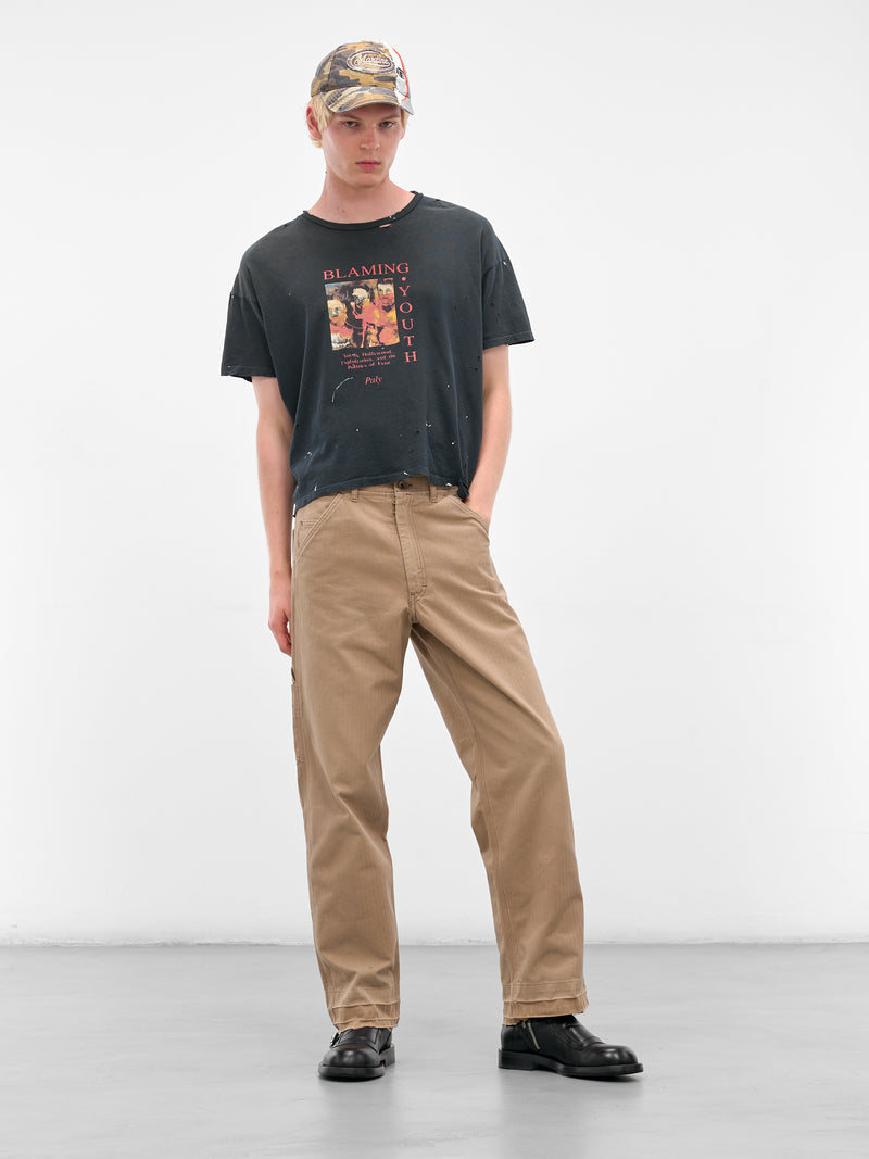 Black 'Blaming Youth' Graphic Tee (2U007Q3009VBK-BLACK)