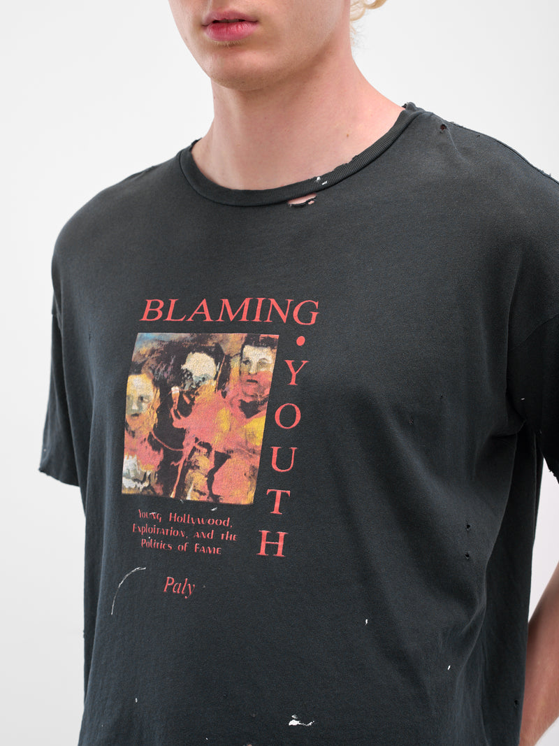 Black 'Blaming Youth' Graphic Tee (2U007Q3009VBK-BLACK)