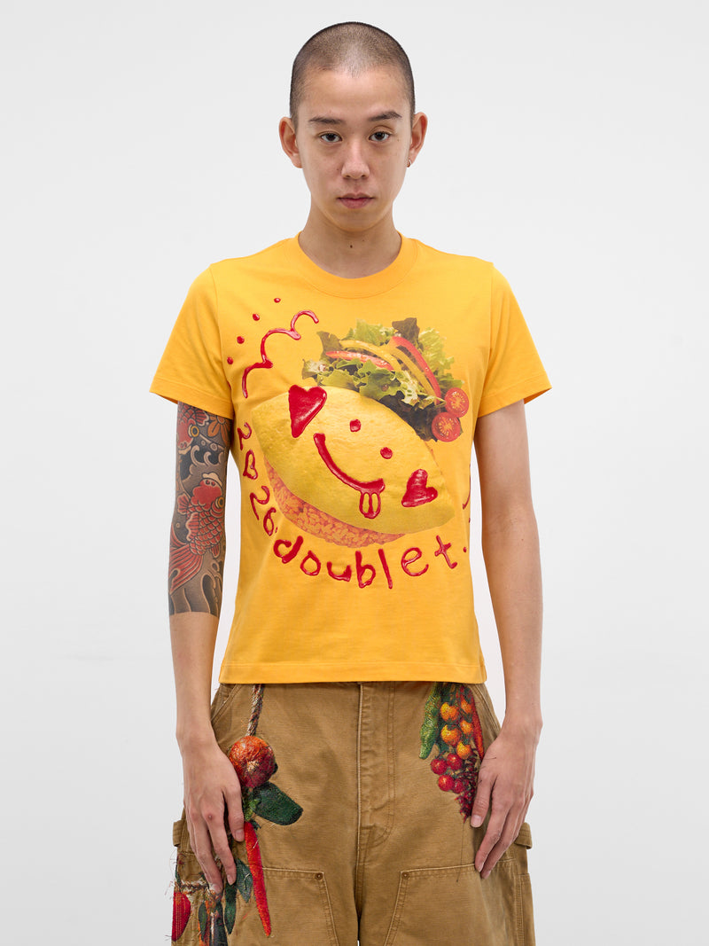Yellow Food Logo Graphic Tee (30CS426-YELLOW)