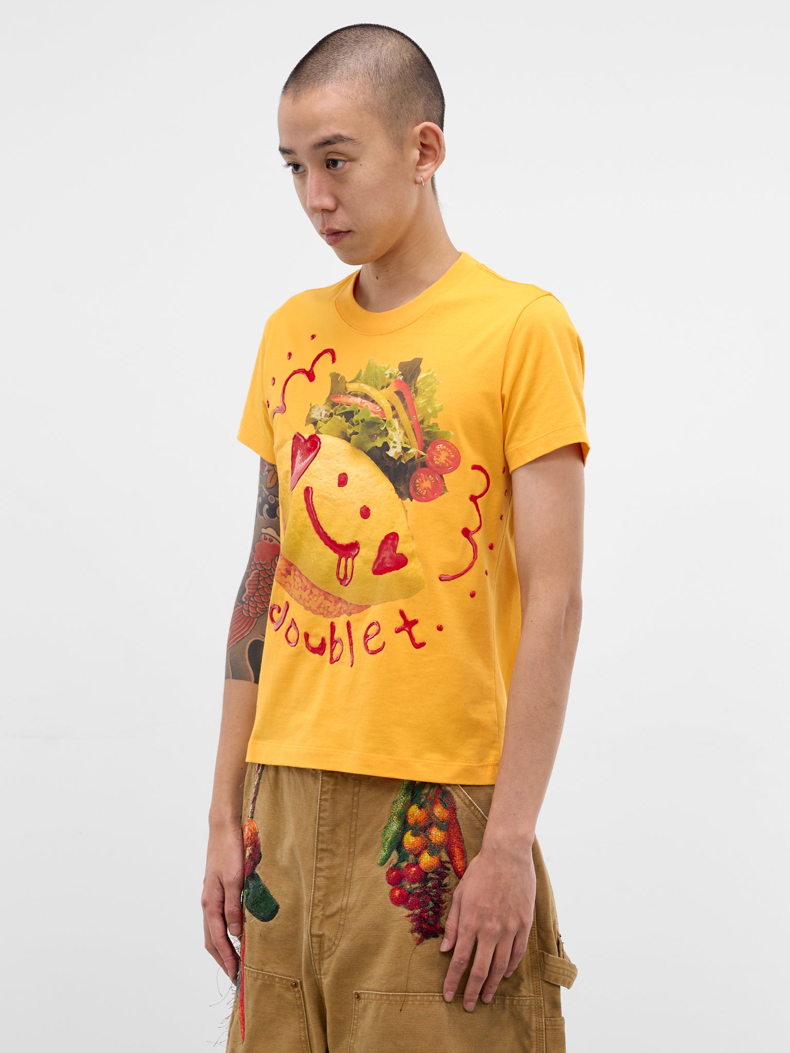 Yellow Food Logo Graphic Tee (30CS426-YELLOW)