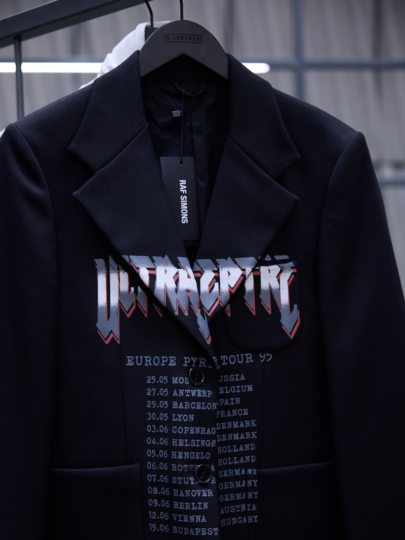 Black Oversized Graphic 'Ultrasceptre' Blazer (221-W500C-30001-0099-BLACK)