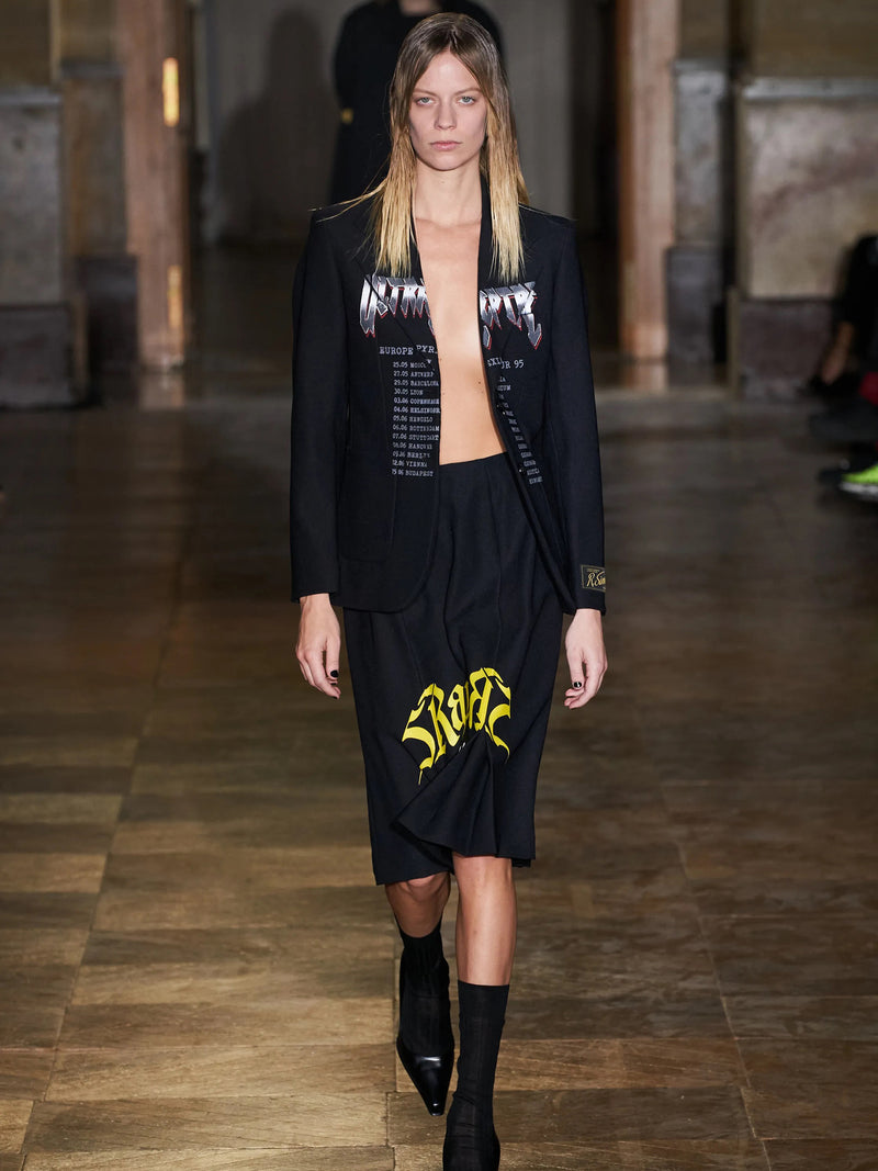 Black Oversized Graphic 'Ultrasceptre' Blazer (221-W500C-30001-0099-BLACK)