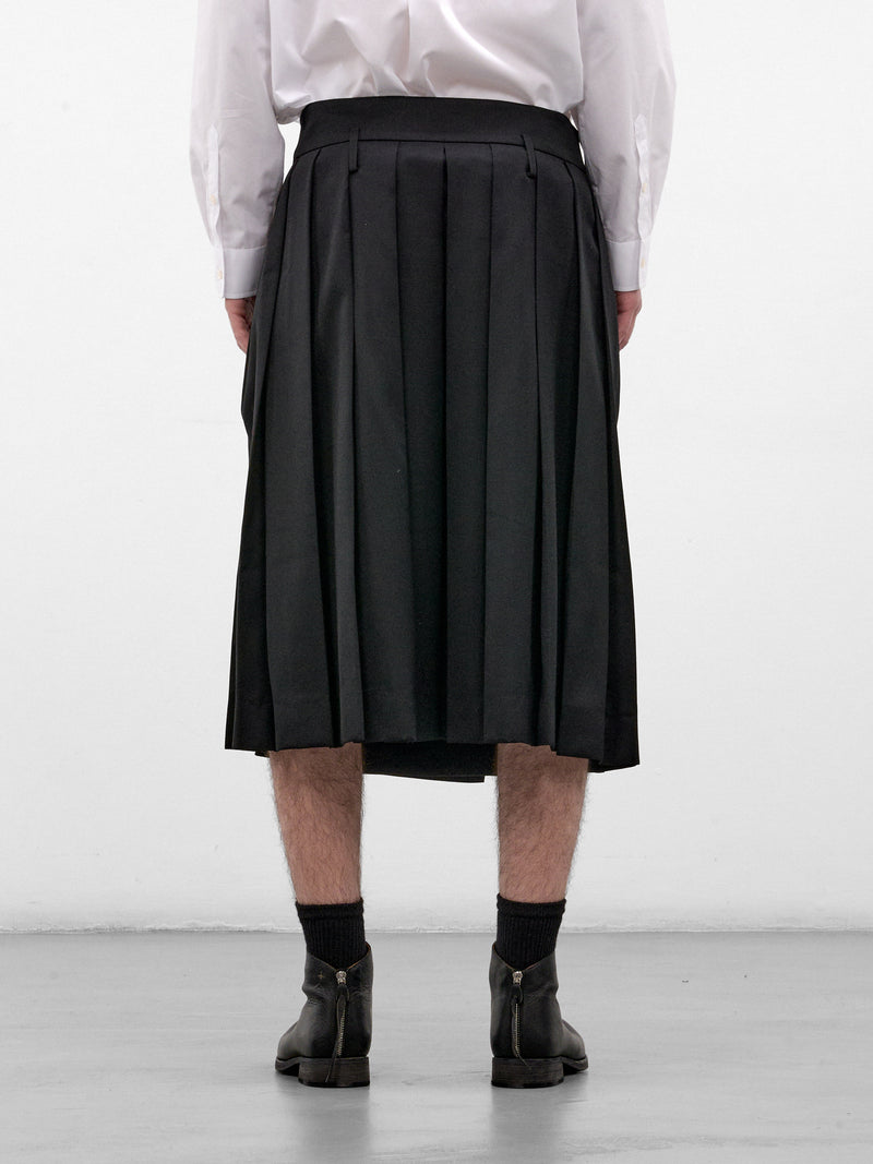 Black Tailored Grommet Ring Kilt (3206E-1217-BLACK)
