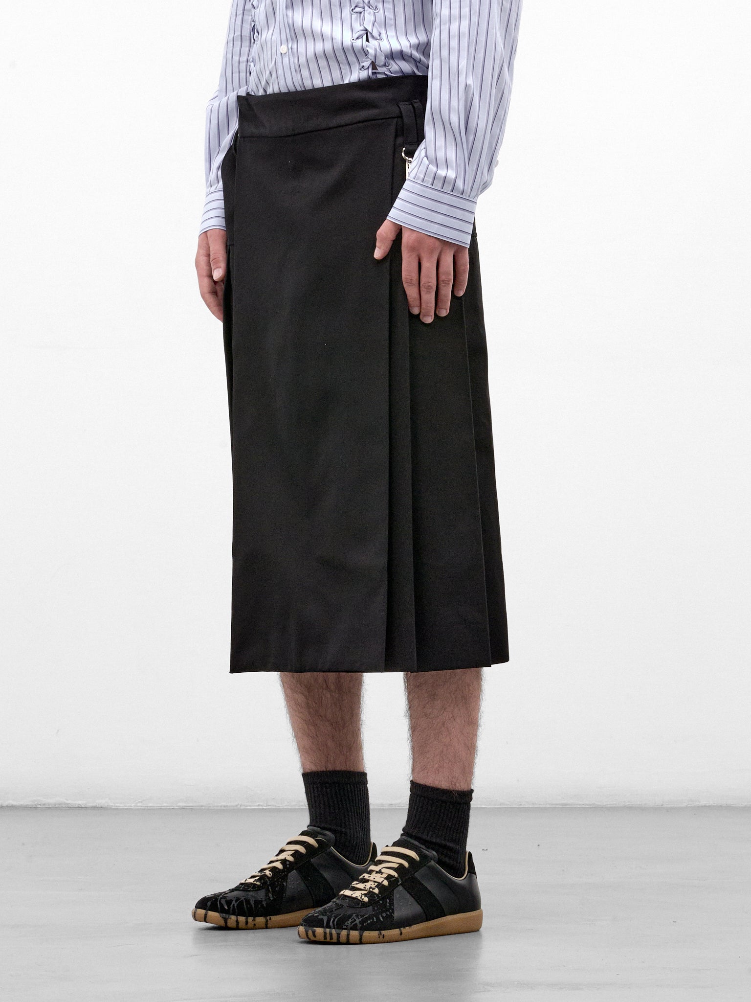 Black Cotton Drill Kilt (3214-0410-BLACK)