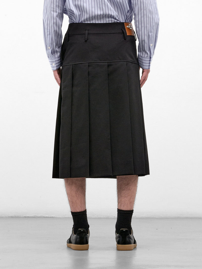 Black Cotton Drill Kilt (3214-0410-BLACK)
