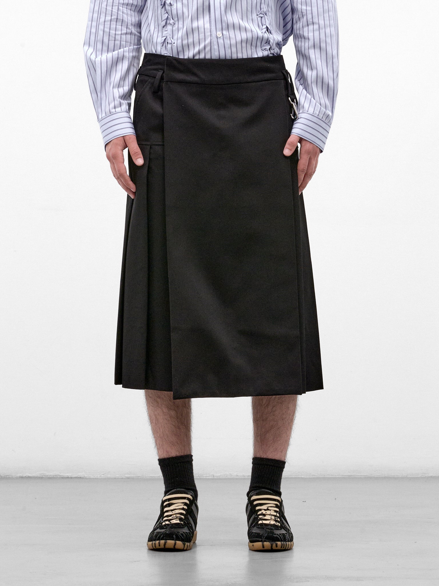 Black Cotton Drill Kilt (3214-0410-BLACK)