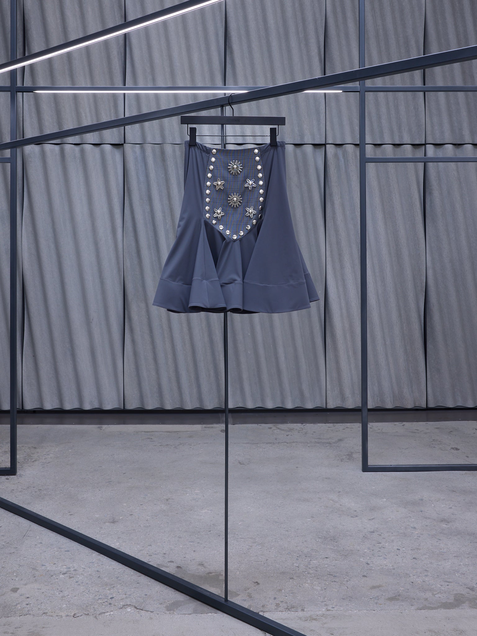 Gray Tartan Calamity Suit Skirt (3259-CALAMITY-GREY-TARTAN)