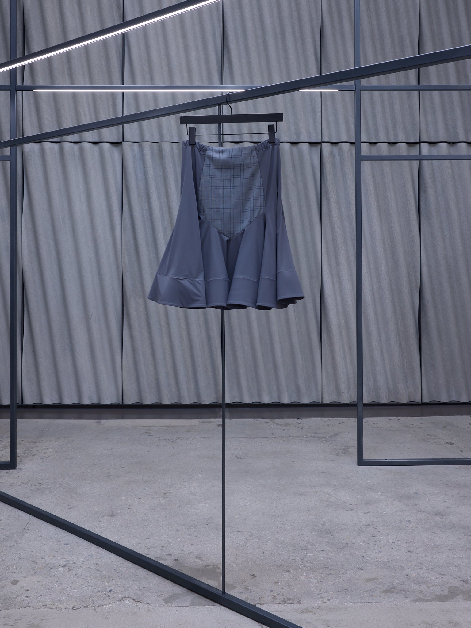 Gray Tartan Calamity Suit Skirt (3259-CALAMITY-GREY-TARTAN)